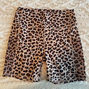 Fabletics Leopard Print High-Waisted Shorts